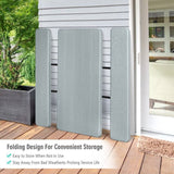 Grey Folding Picnic Table with 2 Benches Outdoor Patio Dining Set - FREE SHIPPING