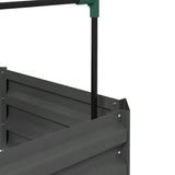 Grey Galvanized Open Bottom Raised Garden Bed Planter with Tomato Cage Trellis - FREE SHIPPING