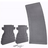 Outdoor Fiber-Clay Garden Bench in Grey Stone Finish - FREE SHIPPING