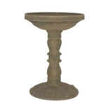 Outdoor Fiberglass Bird Bath in Aged Granite Stone Finish - FREE SHIPPING
