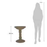 Outdoor Fiberglass Bird Bath in Aged Granite Stone Finish - FREE SHIPPING