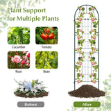 2 Pack - 7-ft Galvanized Steel Outdoor Garden Trellis in Green Metal Finish - FREE SHIPPING