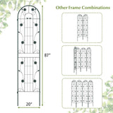 2 Pack - 7-ft Galvanized Steel Outdoor Garden Trellis in Green Metal Finish - FREE SHIPPING