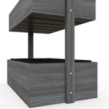 4 Tier Vertical Wooden Planter Box Raised Bed Grey - FREE SHIPPING