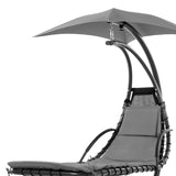 Grey Single Person Sturdy Modern Chaise Lounger Hammock Chair Porch Swing - FREE SHIPPING