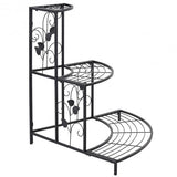 3 Tier Floral Corner Metal Plant Pot Rack