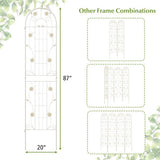 2 Pack 86.5 x 20 Inches Metal Garden Trellis for Climbing Plants-Green