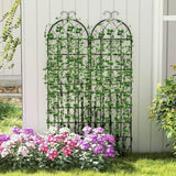 Set of 2 - 6-Ft Heavy Duty Outdoor Galvanized Metal Garden Trellis - FREE SHIPPING