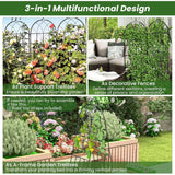 Set of 2 - 6-Ft Heavy Duty Outdoor Galvanized Metal Garden Trellis - FREE SHIPPING