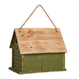 Green Wood Garden Bird House with 1 Compartment and 4 Holes - FREE SHIPPING