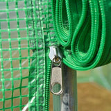 26.2 ft x 9.7 ft Outdoor Walk-in Greenhouse with Green PE Cover and Steel Frame - FREE SHIPPING