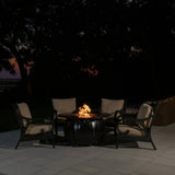 Grand Cooper 44" Round Aluminum Convertible Gas Fire Pit Table