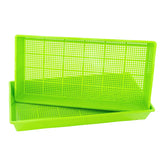 Green plastic tray with a perforated design on a white background 1020 Mesh Deep Extra Strength Colors - 2.5" Deep