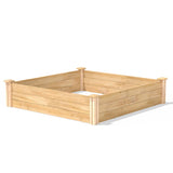 4ft x 4ft Outdoor Cedar Wood Raised Garden Bed Planter Box - Made in USA - FREE SHIPPING