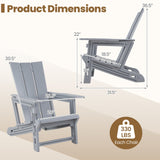 Adirondack Chair with Cup Holder - HDPE Outdoor Seating