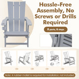 Adirondack Chair with Cup Holder - HDPE Outdoor Seating