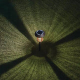 Set of 4 - Outdoor Solar LED Lights in Green with Yard Path Ground Stakes - FREE SHIPPING