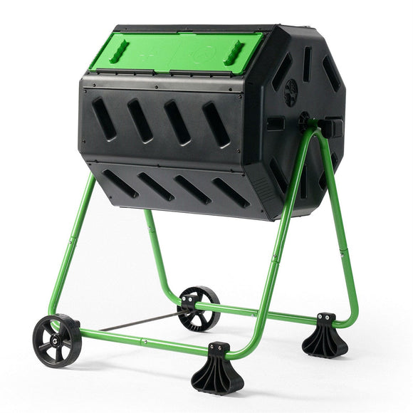 Tumbler 5-Cubic Ft Compost Bin for Home Composting with Heavy Duty Frame - FREE SHIPPING