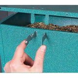 Rugged Green Metal Squirrel-Proof Bird Feeder with Easy-Refill Top - FREE SHIPPING