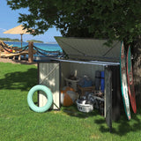 Outdoor Black Grey Galvanized Steel Garbage Trash Can Storage Shed - FREE SHIPPING