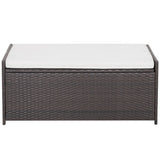 34 Gallon Patio Storage Bench with Seat Cushion and Zippered Liner