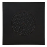 Henley 40" Round Aluminum Basketweave Convertible Gas Fire Pit Table