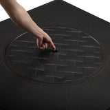 Henley 40" Round Aluminum Basketweave Convertible Gas Fire Pit Table