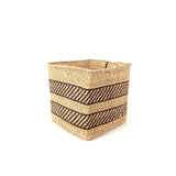 Square Natural  w/ Black Stripe Iringa Basket