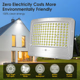 5000W LED Solar Flood Lights,242 LED Street Flood Light Waterproof with Remote Control and 16.4 Ft Cables