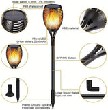Solar-powered outdoor light with features highlighted on a white background