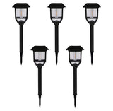 Berkley Jensen 5 Pack Solar LED Pathway Lights 15 Lumen- Graphite Black
