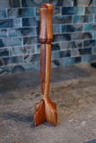 Mahogany Meat masher hand carved solid wood non toxic ground beef chopper
