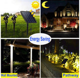 Collage of solar lights in various settings with 'Energy Saving' text.
