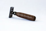 Hand turned Walnut Wood Double Edge Safety Razor