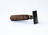 Walnut Wood Hand Crafted Shave Set with Gunmetal Safety Razor