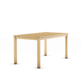 Wooden table on a white background