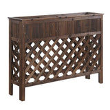Large Raised Patio Planter Weathered Cedar L 48" x W 12.5" x 35.5" - FREE SHIPPING