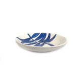 Floating Leaves Dessert Plate - Blue