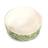 Wide Serving Bowl - Green Palm Leaves