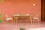 Jade Teak Stacking Armchair - Cushion Terracota