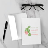 You’re The Moss Pole To My Monstera Greeting Card #2 – Blank Inside With Envelope, 5" x 7"