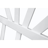 77-inch Outdoor White Vinyl Lattice Garden Trellis with Arched Top - FREE SHIPPING
