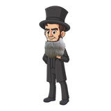 Cartoon character of a man with a top hat and beard on a white background Lion's Mane Lincoln - Lion's Mane Mushroom Grow Kit