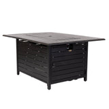Longmont 48" Rectangular Aluminum Convertible Gas Fire Pit Table