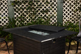 Longmont 48" Rectangular Aluminum Convertible Gas Fire Pit Table