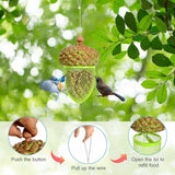 Outdoor Metal Mesh Bird Feeder with Metal Acorn Roof - FREE SHIPPING