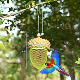 Outdoor Metal Mesh Bird Feeder with Metal Acorn Roof - FREE SHIPPING