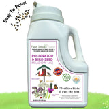 Flawn Seed & Feather pollinator and bird seed container on a white background