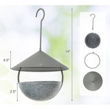 Small Hanging Bird Feeder with Metal Cone Rain Protector Top - FREE SHIPPING
