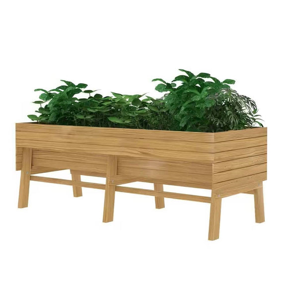 Outdoor Modern Natural Cedar Wood Raised Garden Bed Planter 70-inch x 31-inch - FREE SHIPPING